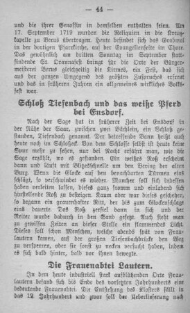Die Frauenabtei Lautern.