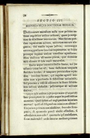 Sectio III. Historia Hujus Doctirnae Moralis