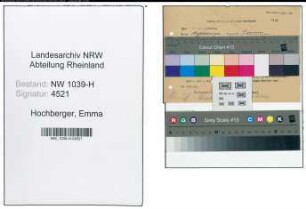 Entnazifizierung Emma Hochberger , geb. 28.03.1902 ()