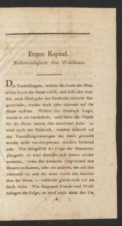 Erstes Kapitel. Nothwendigkeit des Wohllauts