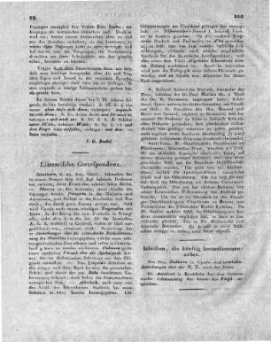 Schriften, die künftig herauskommen sollen.