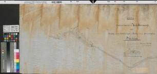 Wocklum (Balve) Schmalspurbahn der Grube Gewerkschaft Sicilia Konzessionszeichnung 1879 1 : 1000 47,5 x 143 Zeichnung A. Knappert KSA Nr. 626a