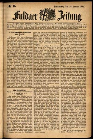 Ausgabe vom Donnerstag, den 19. Januar 1882.