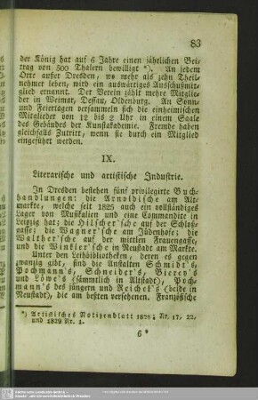 IX. Literarische und artistische Industrie