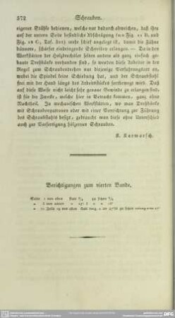 Berichtigungen zum vierten Bande