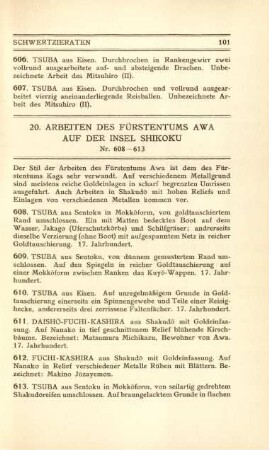 20. Arbeiten des Fürstentums Awa auf der Insel Shikoku. Nr. 608-613