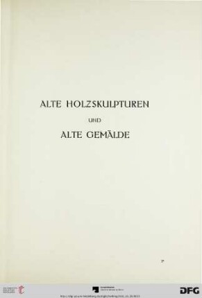 Alte Holzskulpturen und Alte Gemälde (Nr. 156-205)