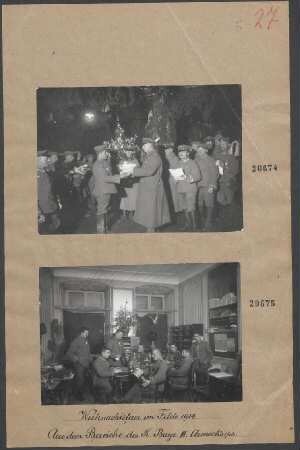 Weihnachtsfeier im Felde 1914