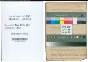 Entnazifizierung Erna Niermann , geb. 17.04.1896 (Sekretaer)