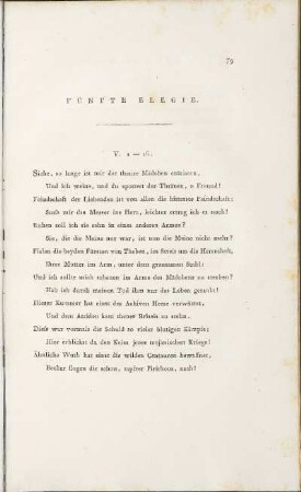 Fünfte Elegie.
