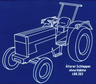 Älterer Schlepper ohne Kabine