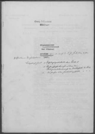 Auingen: Pfarrbericht 1937