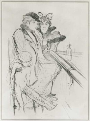 Eros vanné (Der ermattete Eros) : Eros vanné (Der ermattete Eros). Lithografie von Henri de Toulouse-Lautrec; 29 x 22 cm. 1894