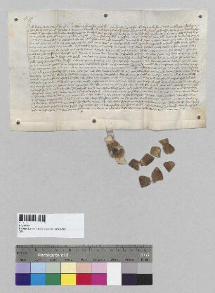 Andreas Schwarzmair, Bürger zu Landshut, verkauft an Johann den Schmelher, Bürger zu Landshut, ein Tagwerk Wiese zu Piflas auf dem Aichpühel, das Sal ist von Ludwig dem Hütl, Bürger zu Landshut, und woraus eine ewige Gült an das Kloster Seligenthal zu zahlen ist. S: Ludwig der Hütl, Bürger zu Landshut