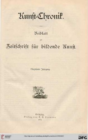 14: Kunstchronik: Wochenschrift für Kunst und Kunstgewerbe