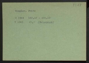 Ziegler, Fritz