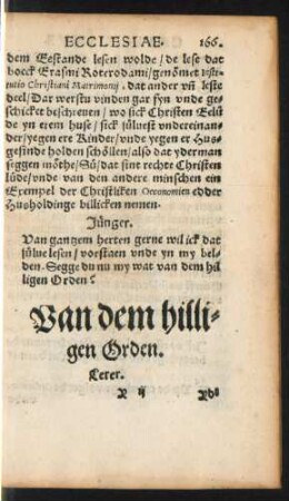 Van dem hilligen Orden.