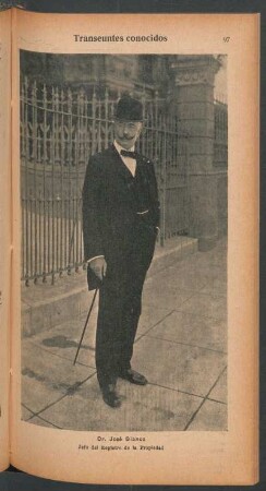 Dr. José Bianco, jefe del Registro de la Propiedad - [Retrato] : Transeúntes conocidos