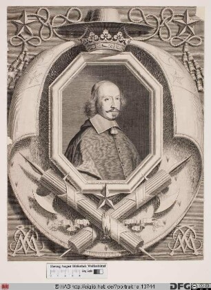 Bildnis Cardinal Jules Mazarin, 1659 duc de Nevers (eig. Giulio Mazarini od. Mazzarino)