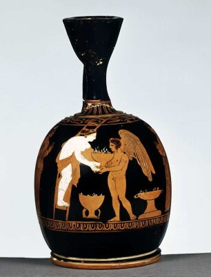 Bauchlekythos (Salbgefäß): mythologische bzw. Kultszene