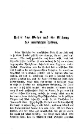 Ueber das Wesen und die Bildung des menschlichen Willens