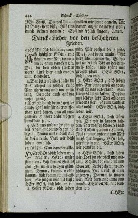 Danck-Lieder vor den beschehrten Frieden.