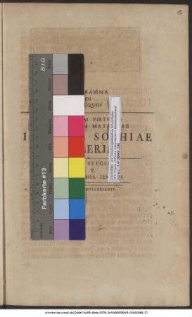 Programma In Exseqviis Maximarvm Virtvtvm Ac Lavdvm Matronae Ioannae Sophiae Mvlleriae Natae Seegiae P. P. In Academia Ienensi