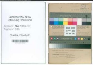 Entnazifizierung Elisabeth Rueller , geb. 20.04.1899 (Lehrerin)