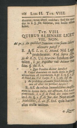 Tit. VIII. Quibus Alienare Licet Vel Non