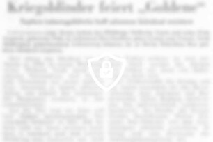 Kriegsblinder feiert "Goldene"