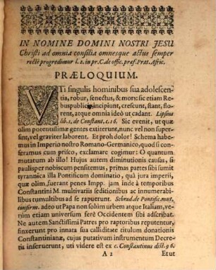 Discursus iuris publ. de donatione Constantini M. ex c. 14. distinct. 96.