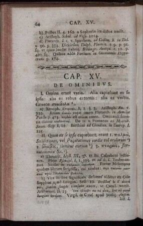 Cap. XV. De Omnibus – Cap. XVI. De Festis Graecorum
