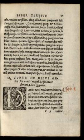Q. Curtii De Rebus Gestis Alexandri Magni, Regis Macedonum, Liber Quartus.