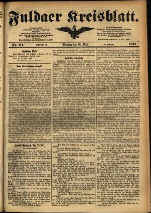 Ausgabe vom Montag, den 18. Mai 1908.