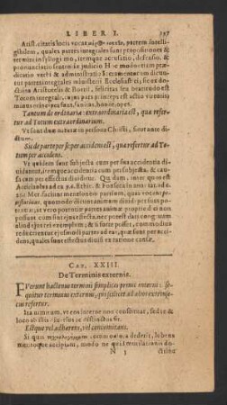 Cap. XXIII. De Terminis externis.