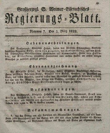 Nr. 7 : 5. März 1822