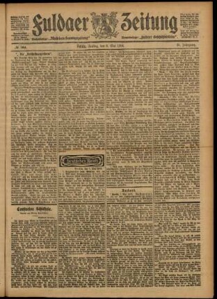 Ausgabe vom Freitag, den 08. Mai 1903.