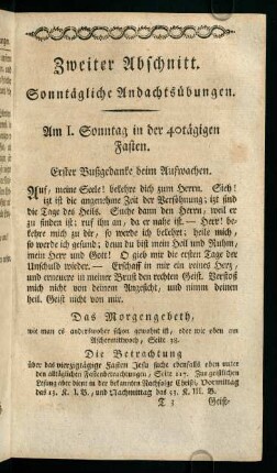 293-695, Zweiter Abschnitt. Sonntägliche Andachtsübungen