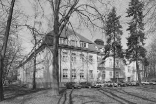 Wermsdorf. Jagdschloss Hubertusburg von der Parkseite aus gesehen