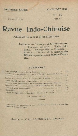 30 Juillet 1906. No. 38
