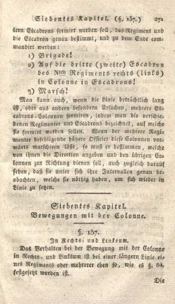 Siebentes Kapitel. Bewegungen mit der Colonne.