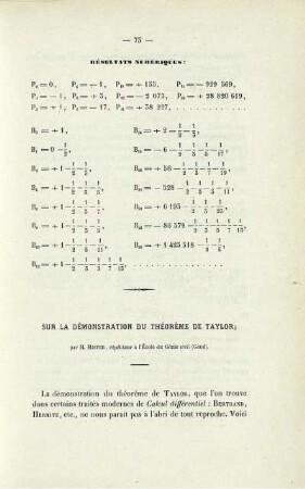 Résultats numériques.