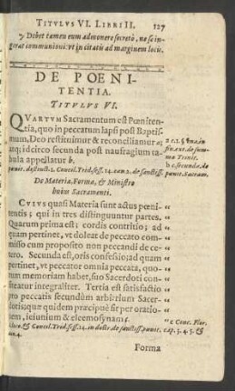 De Poenitentia. Titulus VI.