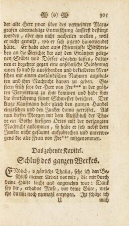 Das zehente Kapitel. Schluß des ganzen Werkes
