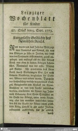 97. Stück den 9. Sept. 1773