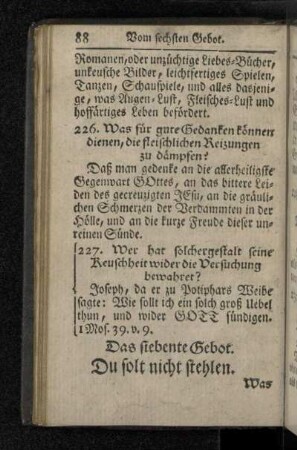 Das siebende Gebot.