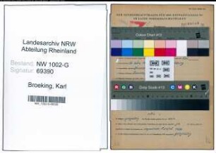 Entnazifizierung Karl Broeking, geb. 14.03.1896 (Kaufm.Angest.)