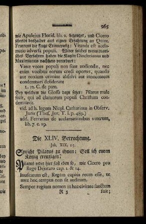 Die XLIV. Betrachtung. Joh. XIX, 15. - Die LIV. Betrachtung. Joh. XIX, 23. 24.