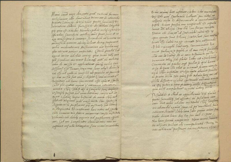 Von etlichen protestantischen Theologen am 10. März 1540 auf Verlangen in Schmalkalden gestelltes Bedenken, in welchen Stücken bei dem bevorstehenden Gespräch und Versuch einer Vereinigung in der Lehre der Augsburgischen Konfession nachzugeben sei. Unterschrieben haben dieses Bedenken von Sachsen Justus Jonas D., Johann Bugenhagen D., Caspar Kreuzinger D. und Philipp Melanchthon; von Hessen Antonius Corvinus, Johann Rimaus, Balthasar Caidus; von Herzog Heinrich von Sachsen Nikolaus Scheubel; von Magdeburg Nikolaus Amsdorf; von Nassau Erasmus Sartorius; von Straßburg Martin Bucerius; von Bremen Johann Amsterdamus. Württemberg, Anhalt, Hamburg, Braunschweig, Goslar, Ulm, Esslingen, Hall, Heilbronn und Memmingen haben ihre Bedenken schriftlich überschickt. Schreiben von den Nürnberger Theologen an Luther, Jonas, Bugenhagen und Melanchthon mit Versicherung der Übereinstimmung ihrer Lehren mit jener und ihrer Beharrung darauf nebst einem Schreiben von Luther u.a. mit Mitteilung ihrer Meinungen über das bevorstehende Gespräch.