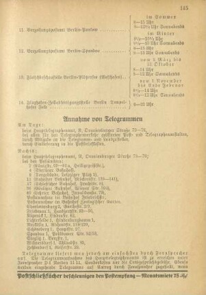 Annahme von Telegrammen